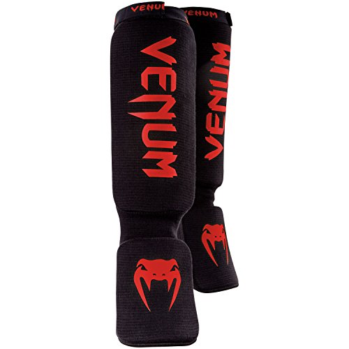 image for Venum Kontact Shinguards - Black/Red, One Size