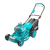 TOTAL - Akku-Rasenmäher Brushless, 40V Akku mit langer Laufzeit, 60L Grasfangsack, Einfach zu montieren, Mit Höhenverstellung, Komfortable Handhabung