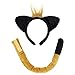Meerkat Headband Ears and Tail Costume Accessory Set - Fits Adults and Kids