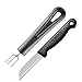 Produktbild Westmark Messer + Pellkartoffelgabel mit 3 Zinken, Set 2-tlg., Rostfreier Edelstahl/Kunststoff, Gentle/Techno, Silber/Schwarz, 28152280