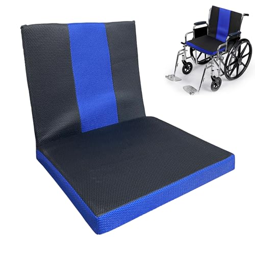 MUROCEA Wheelchair Seat & Backrest Pad Cushion for Elderly Disabled Handicap Pressure Relief Accessories, 16"x18"