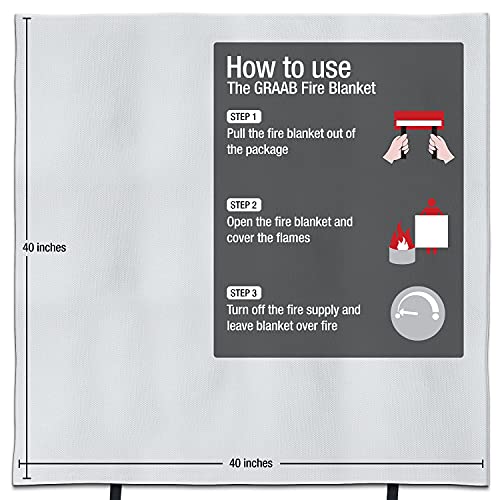 GRAAB Fire Blanket Fiberglass Fire Blanket for Home 40