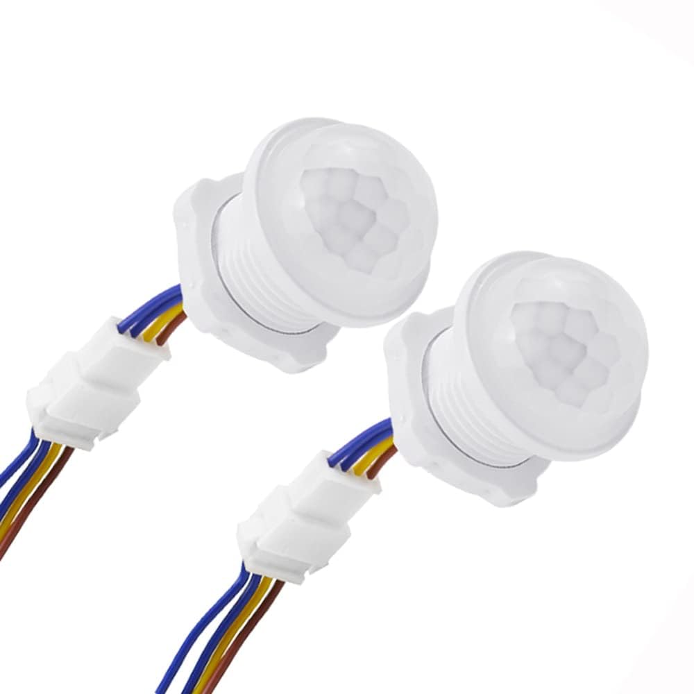 NALACAL Motion Sensor Light Switch, 2 Packs Human Body Activated LED Sensors Home Smart Infrared Induction Detector Mini Wall Light Switch