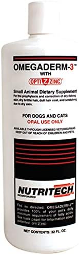 Omegaderm-3, Small Animal Dietary Supplement, for Dogs & Cats- 32oz Liquid