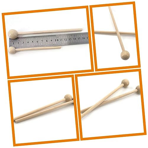 Par de baquetas profesionales de madera para batería miniatura 3