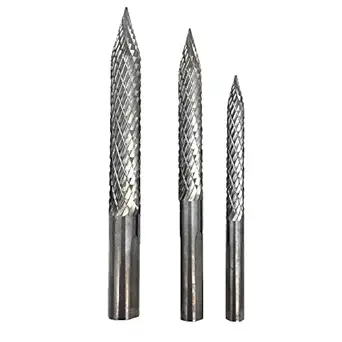 Tire Repair Carbide Cutter, Roujiatk Carbon Steel Nail Mushroom Drill Reamer Bit Carbide Cutter Solid Rotary Burrs Shanks Patch Plug Repair Tools-T3