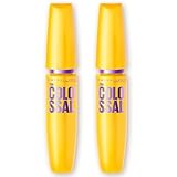 Maybelline NY The Colossal Volum' Express, Kit Máscaras de Cílios, Volume Colossal, Remoção Instantânea com Água, Fórmula com Colágeno, Cor Preto, 2 Unidades