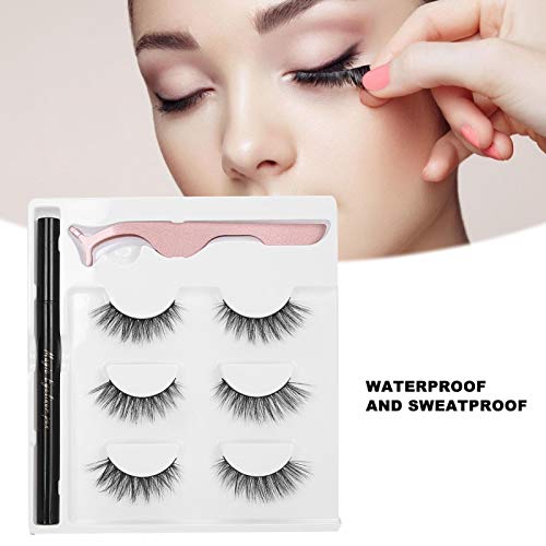 Eyelash Makeup Tool False Eyelashes Set Convenient Eyeliner for Beauty for Salon for Daily Life for Home Use(E25 green box packaging)