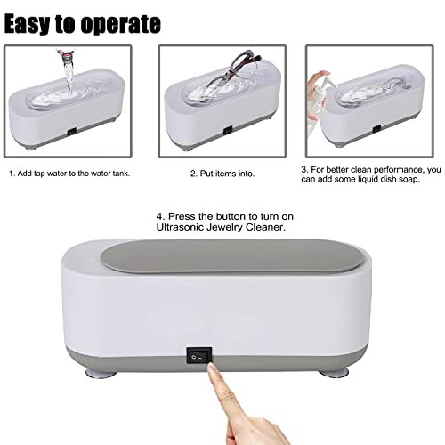 Ultrasonic-Jewelry-Cleaner-Mutifunction-Household-Portable-Professional-Ultrasonic-Cleaner-for-Cleaning-JewelryRingNecklacesEyeglassWatchesRazorsMakeup-BrushCoins-250-ML-Rechargeable-Models