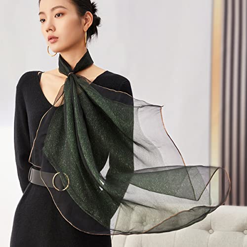 WINCESS YU Square Scarf for Women Satin Scarf Fahion Bandana Plaid Neckerchief Grid Neck Scarf for Lady for all Season3
