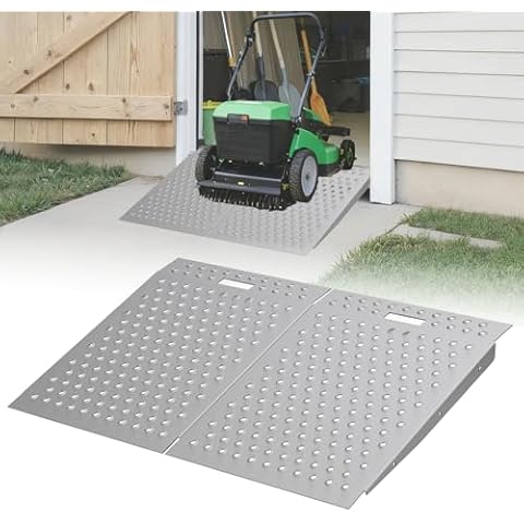 Annzoe Heavy-Duty Aluminum Shed Ramp Set Cover