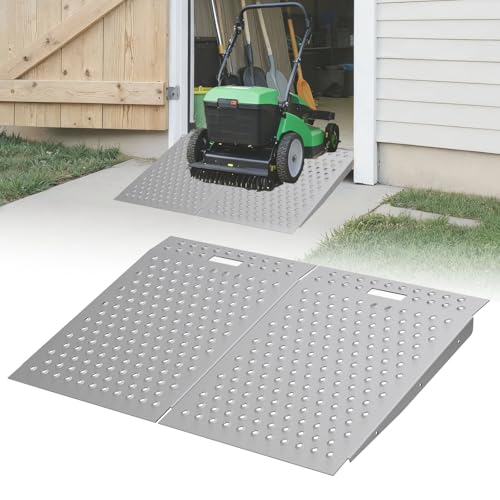 Shed Ramp 2 Pack – 31" L x 48" W Heavy-Duty 1500 lb Anti-Slip Shed Ramp for Riding Mower, ATV, Golf Cart – Garage/Barn/Storage Access by Annzoe - Used condition - US$116.85