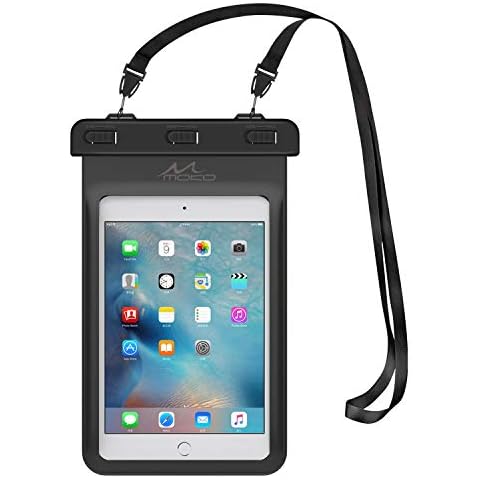 MoKo Universal Waterproof Case, Dry Bag Pouch for iPad mini 6/5/4/3/2, Samsung Tab 5/4/3, Galaxy Note 8, Tab S2/Tab E/Tab A 8.0, LG G Pad III 8.0, Google Nexus 7 & More Up to 8.3" Cover