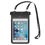 Universal Waterproof Case, MoKo Dry Bag Pouch for iPad Mini 6 2021, iPad mini 5/4/3/2/1, Galaxy Tab A 8.0/8.4, Tab A7 Lite 8.7, Tab E 8.0, HUAWEI MatePad M5/T8 & Other Tablets up to 8.3", BLACK