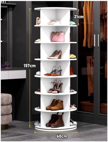 360° Rotating Shoe Organizer - Space-Saving Shoe Rack for Entryway & Closet, Versatile Display Storage Solution, Perfect for Home & Retail Use (60x113cm)