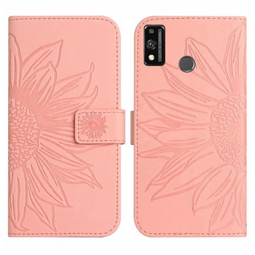 Rfvzubemok Compatible with Honor 9X Lite L21 Cover,Compatible with Honor 9X Lite L21 Flip Kickstand Card Slots Magnetic Closure Phone Case Pink