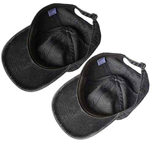 Image of TSSGBL Vintage Cotton Washed Baseball Cap S to XXL Unstructured Low Profile Adjustable Distressed Dad Hat for Men Women