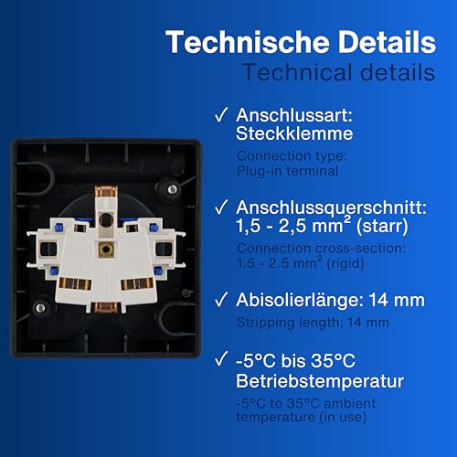 REV AquaForm SPARSET - 10x Steckdose Feuchtraum, IP44, Aufputz, anthrazit – Ansicht 5