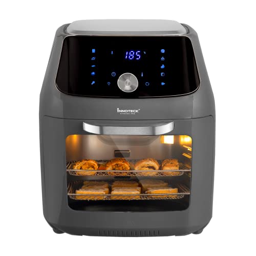 Innoteck Kitchen Pro 16L Digital Air Fryer Oven - With Rotisserie - Multi-Functions Smart Cooker - For Air Frying, Roast, Dehydrate, Bake, Reheat - Non-Slip Feet - Dishwasher Safe Accessories - Grey