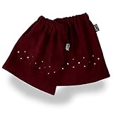 1 par = 2 unidades Aiko Sparkle Limited Edition - Protectores de estribos (forro polar, 1 par), color burdeos