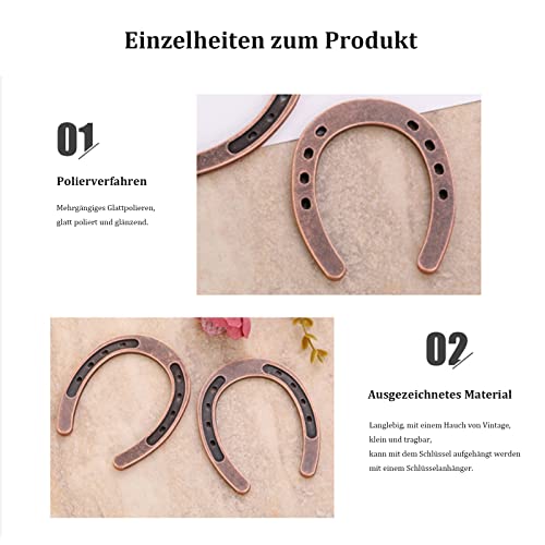 Foto von ENLACE 4 Stück Hufeisen Deko Set, Inkl Hufeisen, Pappkarte und Bindfaden, GlüCk Hufeisen für Hufeisen Glücksbringer, Hufeisen Hochzeit, Partygeschenk, Vintage Hochzeits-Dekorationen