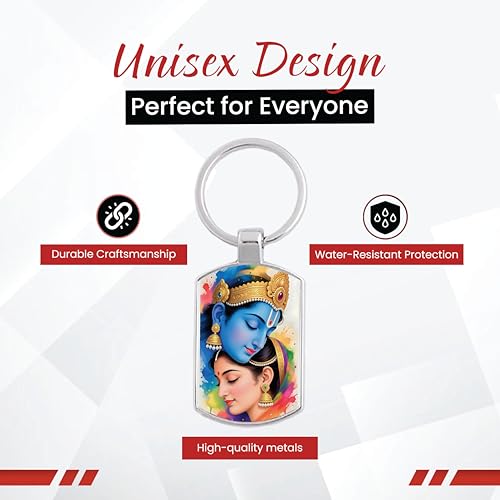 Image of Stylish Metal Keychains with Permanent Glossy Print - Inspirational Quotes & Spiritual Designs - Perfect Key chains for loved ones, Personal Use, Gifts & Return Gifts