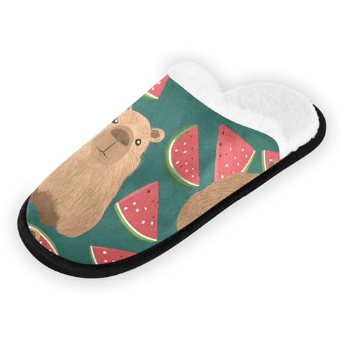 Men Women Winter Funny Fruit Capybara Family Bedroom House Slipper Non-Slip Warm Resistant Slippers