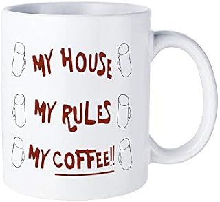 My House My Rules My Coffee Mug Knives White Coffee Mug Home Ceramic