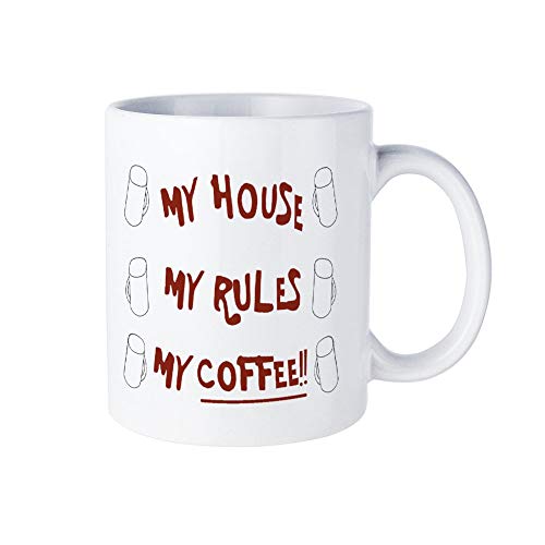 My House My Rules My Coffee Mug Knives White Coffee Mug Home Ceramic