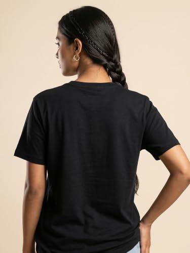 Image of Rise Unisex Cotton T-Shirt - Stand Up & Move Forward | Regular Fit | Half Sleeve | Round Neck Printed Casual Tee for Men & Women | Lightweight T-Shirt