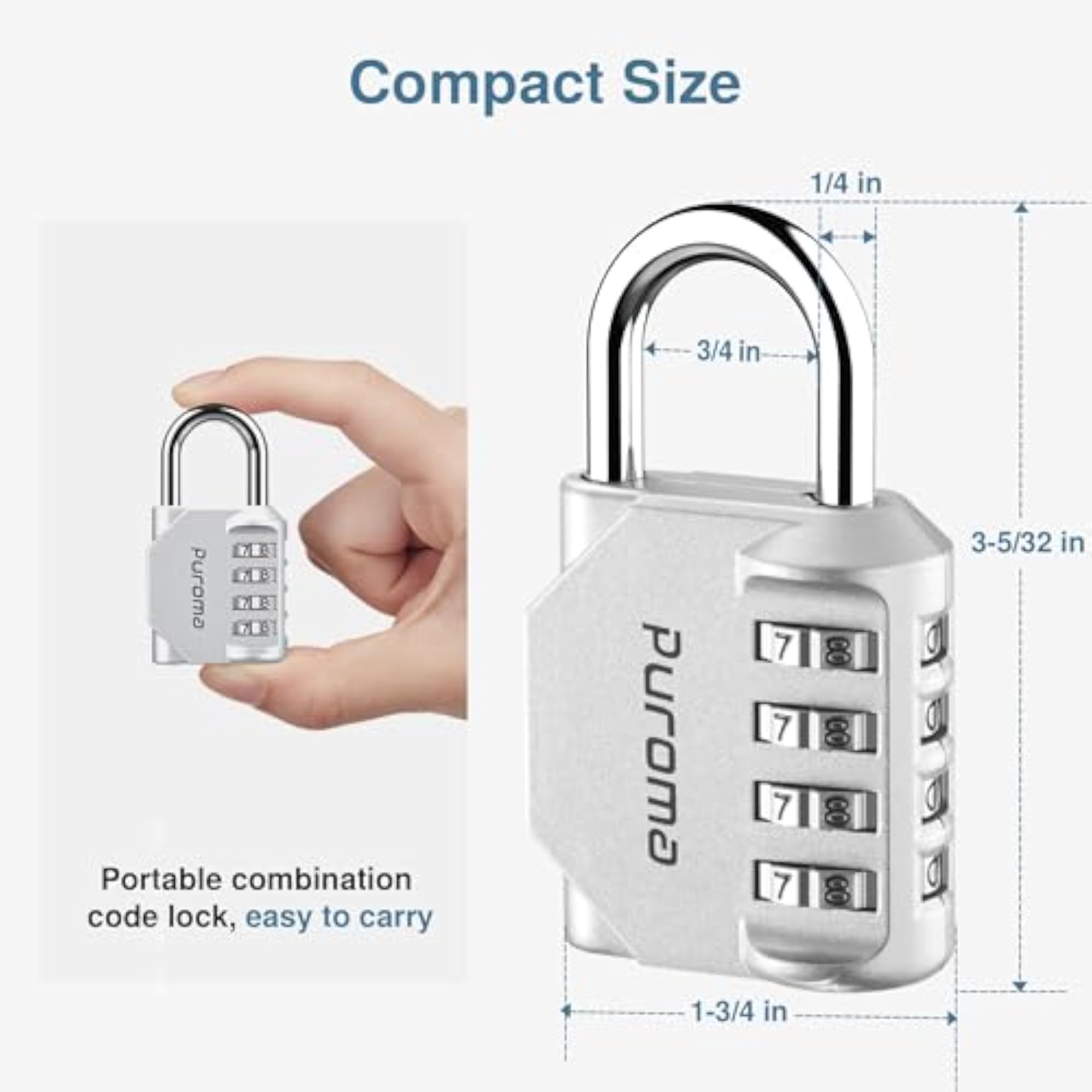 1 Pack Combination Lock for Locker, Outdoor
