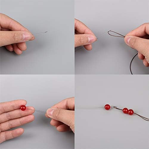 16 Pieces Bead Needle, Big Eye Beading Needles Stainless Steel Sewing Needles Seed Bead Needles 5 Size Threading Needle Collapsible Eye Needles with Needle Bottle for Embroidery Jewelry Making