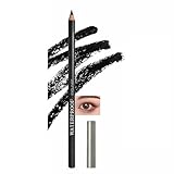 Intense Black Kohl Eyeliner Pencil For Waterline & Sensitive Eyes - Highly Pigmented Long Lasting Formula, Smudge Proof Waterproof Eye Makeup With Smooth Creamy Application