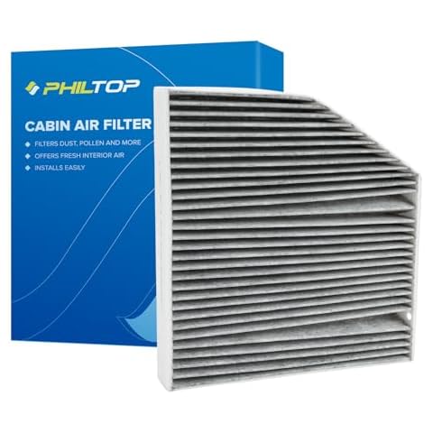 PHILTOP Cabin Air Filter, Replacement for CF11855 C300 2015-2023, GLC300, GLC43 AMG, GLE350, GLE450, GLE53 AMG, E300, E450, E350 Air Filter Cover