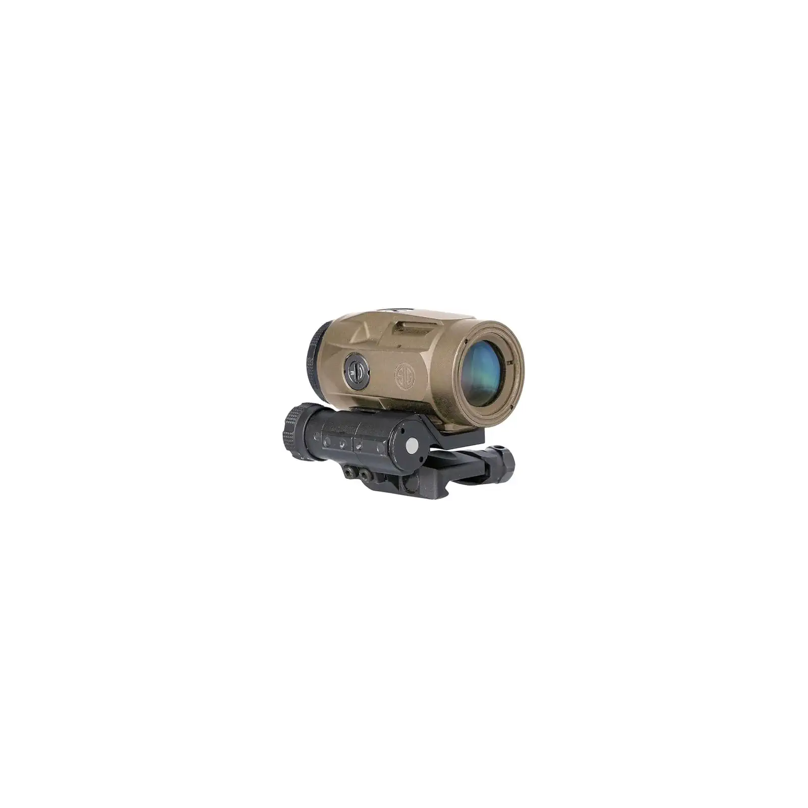 SIG SAUER Juliet3-Micro 3x22mm Magnifier | Ultra-Compact Design, Push-Button Mount, Spacers Included, Waterproof & Fogproof Construction, Flat Dark Earth (FDE)