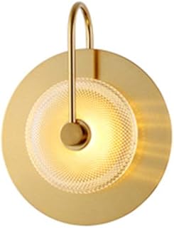 XqmarT Lámpara de Pared LED lámpara de Pared Sala de Estar Creativa Dormitorio Redondo Pasillo Pasillo lámpara de Hierro (Color: una Sola Cabeza Verde) (una Sola Cabeza Transparente)