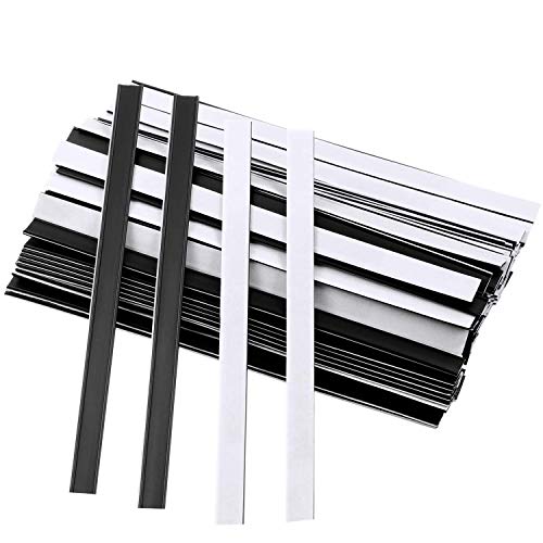 Eeoyu 100 Pieces Peel and Stick Tin Ties for Nose Clip Crafts, Coffee Bags, Bread Bags, 5.5 Inch (Black)