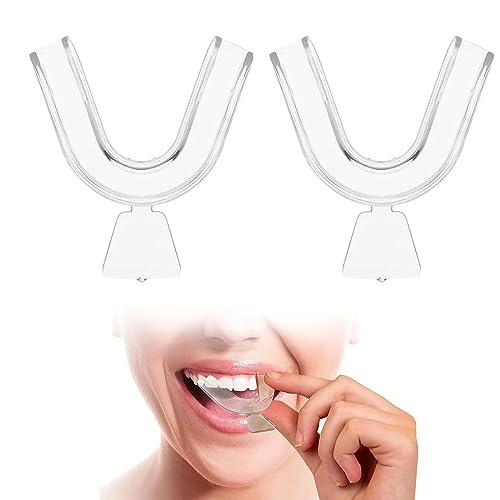 2 Pcs Thermoplastic Teeth Whitening Mouth Trays Resuable Teeth Whitening Gum Shield for Whitening Teeth Alleviate Tooth Grinding Comprehensive Protection for Teeth Around Clock