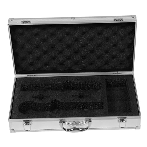 PRETYZOOM Aluminum Alloy Microphone Case with Shockproof Foam: Portable Dual Mic Storage Box for Ktv & Concerts - Handheld Mic Protection