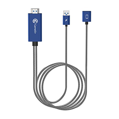 GameSir GTV100 Lightning to HDMI Adapter, iPhone to HDMI Cable Support 1080P HDTV for iPhone iPad GameSir GTV100 Lightning to HDMI Adapter, iPhone to HDMI Cable Support 1080P HDTV for iPhone iPad