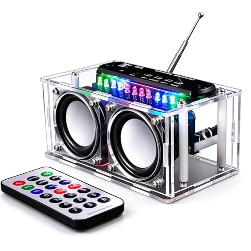 ISolderStore Bluetooth Speaker DIY Kit Soldering Practice Kit FM Radio Kit 87.5MHZ-108.0MHZ FM Digital Radio DIY Kit Audio Electronic Kits Speaker Soldering Project Kit