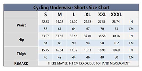 AICTIMO Pantalones Cortos de Ciclismo Calzoncillos Ropa Interior 3D Gel Acolchado para Bicicleta Bici Ciclista MTB Liner Hombre Transpirables 9D L - imagen 7