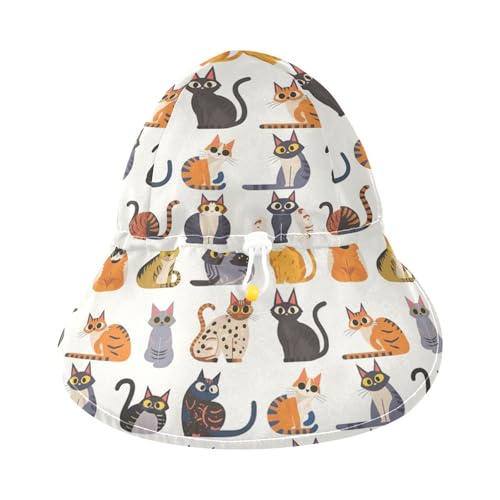 Cute Art Cats Infant Sun Hats Boys Hat Baby Girls' UV Protection Wide Brim Traveling Swim3