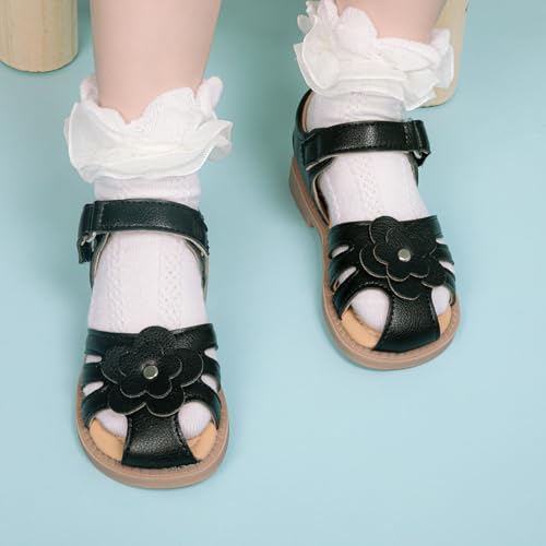 Image of Boys Girls Sandals Open Toe Breathable Princess Non-Slip Flats Summer Beach Lightweight Rubber Sole Sandals (Toddler /Little Kid)