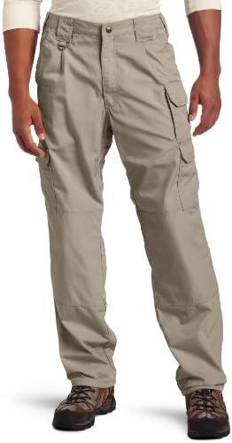 5.11 Tactical Men's Taclite Pro Lightweight Performance Pants, Cargo Pockets, Action Waistband, Stone, 34W x 32L, Style 74273