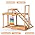 Phonjoroo Chicken Coop, Chicken Perches with Swing Toy & Ladder & Platforms & Food Storage, Poultry Coop Cage Accessory Toy Outdoor for Entertainment Backyard Farm