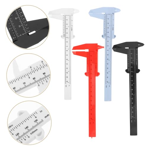 Calibradores manuales de plástico de 4 piezas para taller y hogar 7