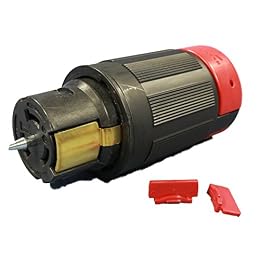 Cooper Wiring Arrow Hart CS8164EX Locking Connector, 480 VAC, 50 A, 3 Poles, 4 Wires, Black