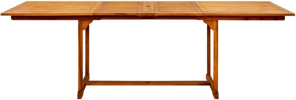 Outdoor Dining Table Solid Acacia Wood - Perfect Garden Occasional Table for Patio Decks, Gardens, Backyards, and Lawn Furniture
