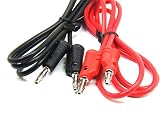 POPESQ® 1 unidad. x Banana - Banana Cable Set 0,95 m 60 VDC Rot, negro #A3606